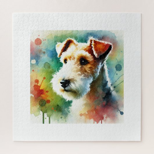 Lakeland Terrier Dog 190624AREF116 - Watercolor ジグソーパズル (縦)