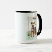 Lakeland Terrier Watercolor Personalized Dog マグカップ (正面右)