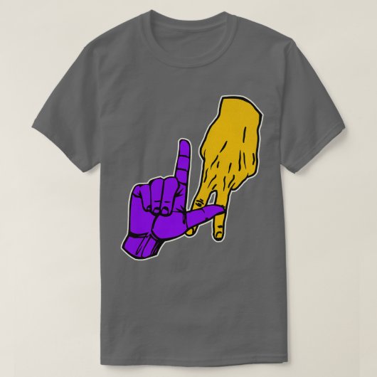 LAKERSハンドシグナル Tシャツ (デザイン正面)