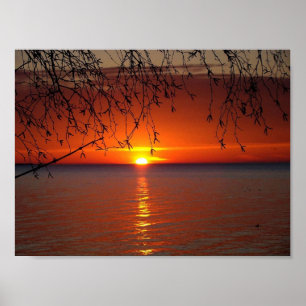 Lakes Sunset by 素晴らし Bobby Mikul canvas print ポスター