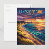 Lakeshore Park USA ポストカード (正面/裏面)
