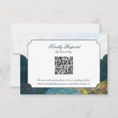 Lakeside Mountain Valley Wedding QR code RSVP Card (正面)