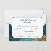 Lakeside Mountain Valley Wedding RSVP Card (正面)