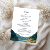 Lakeside Mountain Wedding Details Card エンクロージャーカード