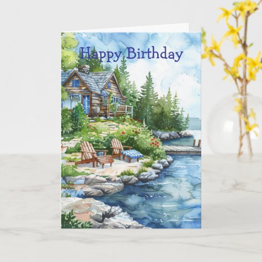 Lakeside Retreat カード (黄色い花)