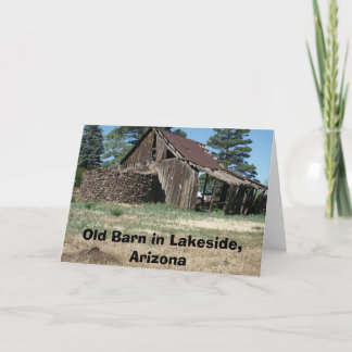 LakesideBarnの湖畔、アリゾナの古い納屋 カード