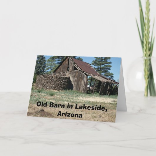 LakesideBarnの湖畔、アリゾナの古い納屋 カード (正面)