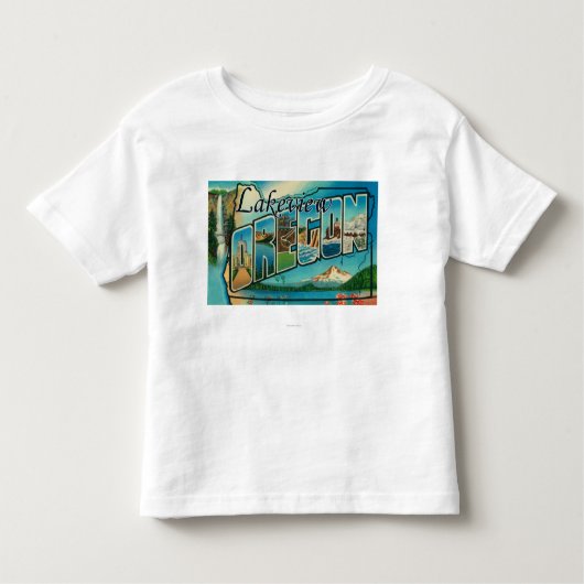 Lakeview、オレゴン-大きい手紙場面 トドラーTシャツ (正面)