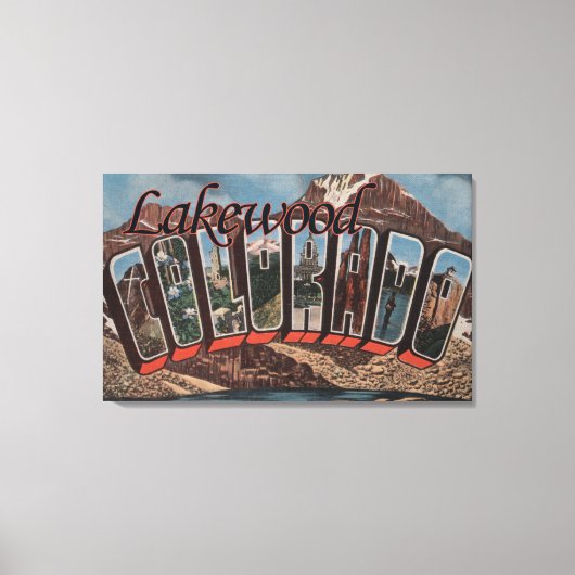 Lakewood, Colorado – ラージ・レター・シーン キャンバスプリント (正面)