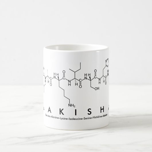 Lakishaペプチド名mug コーヒーマグカップ (中央)