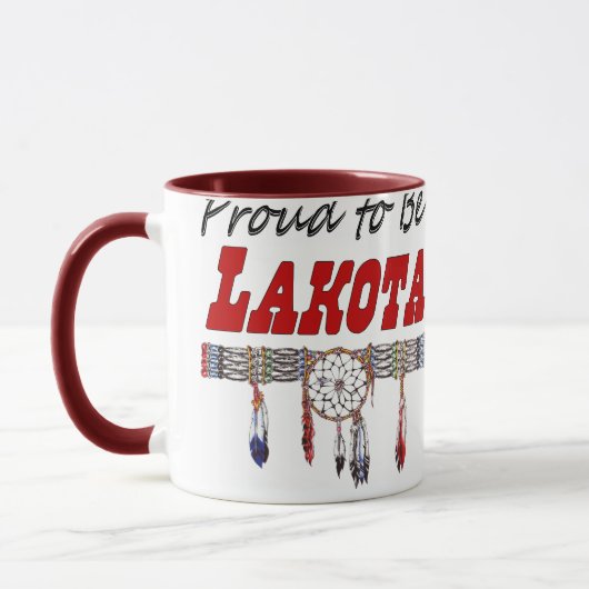 Lakotaのコーヒー・マグがあること誇りを持った マグカップ (左)