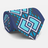 Lakotaのデザインの青い白 ネクタイ (ロール)