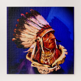 "Lakota Chief" original art Puzzle ジグソーパズル