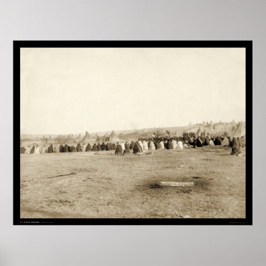 Lakota Indian Council at Pine Ridge SD 1891 ポスター (正面)