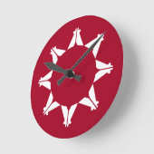 Lakotahの共和国 ラウンド壁時計 (傾斜)