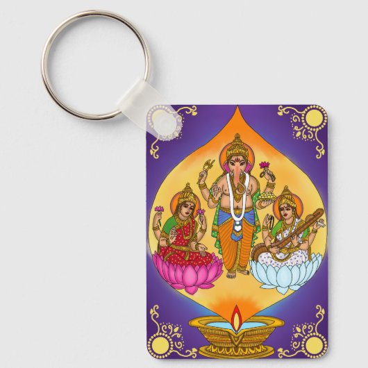 Lakshmi Ganesh Keychain キーホルダー (正面)
