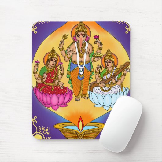 Lakshmi Ganesh Mouse Pad マウスパッド (マウス)