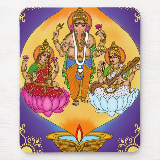 Lakshmi Ganesh Mouse Pad マウスパッド (正面)
