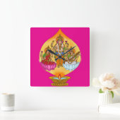 Lakshmi Ganesh Wall Clock スクエア壁時計 (ホーム)