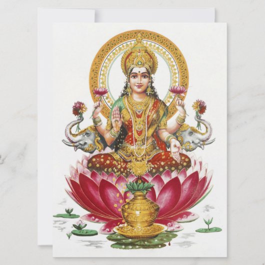Lakshmi Hindu Goddess カード (正面)