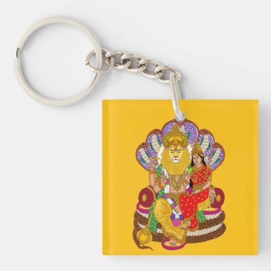 Lakshmi Narasimha Keychain キーホルダー (正面)