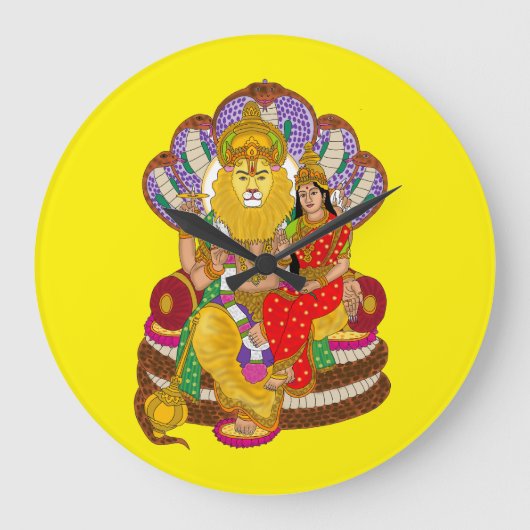 Lakshmi Narasimha Wall Clock ラージ壁時計 (正面)