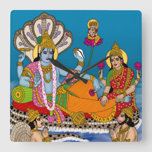 Lakshmi Narayan Clock スクエア壁時計 (正面)