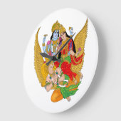 Lakshmi Narayan Clock – Divine Wall Decor & Home D ラージ壁時計 (傾斜)