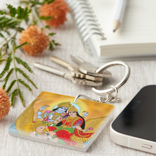 Lakshmi Narayan Keyring – Divine Keychain for Dail キーホルダー (正面右)