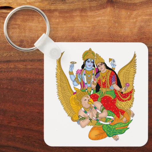 Lakshmi Narayan Keyring – Divine Keychain for Dail キーホルダー (正面)