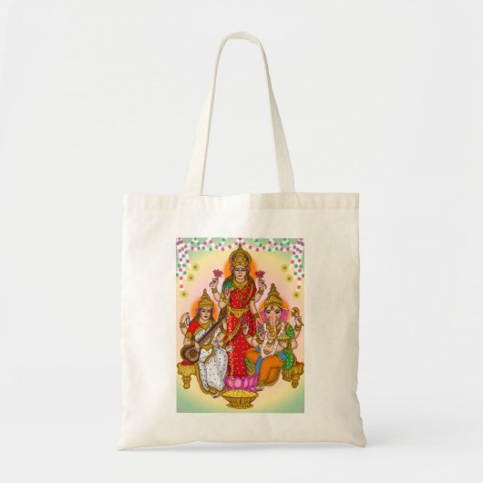 Lakshmi Saraswati Ganesha Tote Bag トートバッグ (正面)