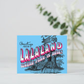 LALAからの挨拶は-偽造品が実質であるかところで上陸します ポストカード (スタンド正面)