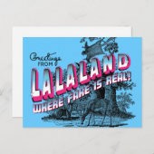 LALAからの挨拶は-偽造品が実質であるかところで上陸します ポストカード (正面/裏面)