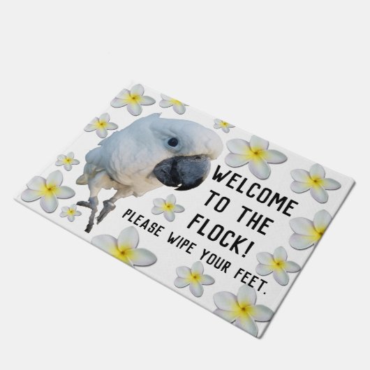 Lala群の玄関マットへのオウムの歓迎 ドアマット (アングル)