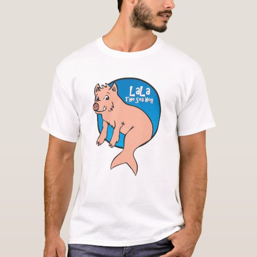 LaLa: 海のブタ- Tシャツ(カスタマイズ) Tシャツ (正面)
