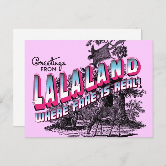 LALA LANDからの挨拶 – 偽の場合実在 ポストカード (正面/裏面)