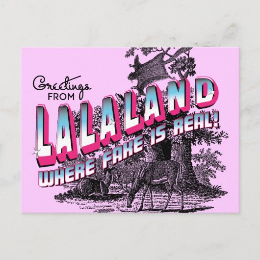 LALA LANDからの挨拶 – 偽の場合実在 ポストカード (正面)