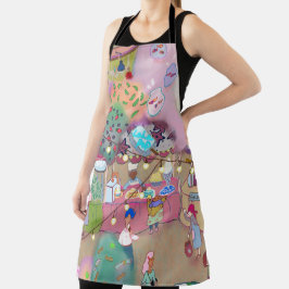 LALATOWN All-Over Print Apron エプロン