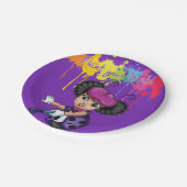 LaliBellaの紫色の紙皿 ペーパープレート (アングル)