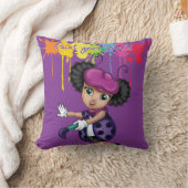 LaliBella "ペンキあなたの世界"の装飾用クッション クッション (ブランケット)