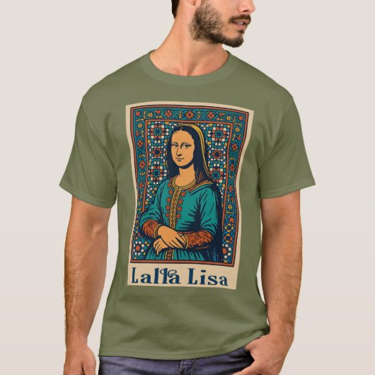 Lalla Lisa – モナリサとモロッコモザイクアートS Tシャツ (正面)