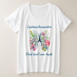 LAMフラワーデザインは繊細さを意味しない 女性用Tシャツ プラスサイズTシャツ