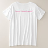 LAM戦士 リンパ脈管筋腫症って言える? プラスサイズTシャツ (デザイン裏面)