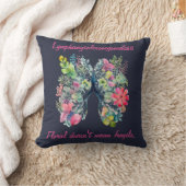 LAM Floral Doesn't Mean Women's Throw Pillow クッション (ブランケット)