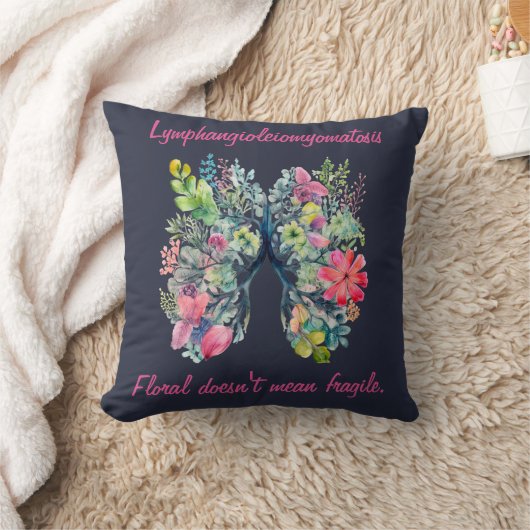 LAM Floral Doesn't Mean Women's Throw Pillow クッション (ブランケット)