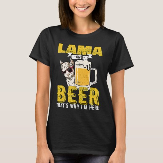 Lama Beer Lamas Alcohol Tシャツ (正面)