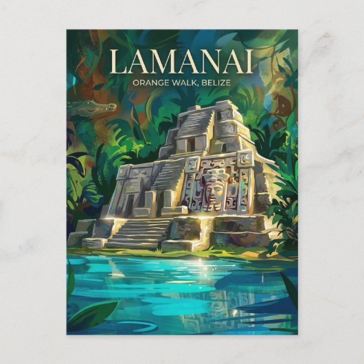 Lamanai Maya Ruins Belize ポストカード (正面)