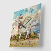 Lamassu Artworkアクリル壁時計 スクエア壁時計 (傾斜)