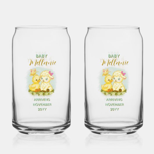 Lamb and Duck Soda Glass ガラス缶 (正面)