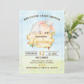 Lamb Baby Shower Invitation 招待状 (スタンド正面)